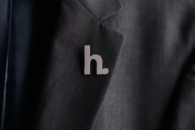 Custom Logo Silver Lapel Pin