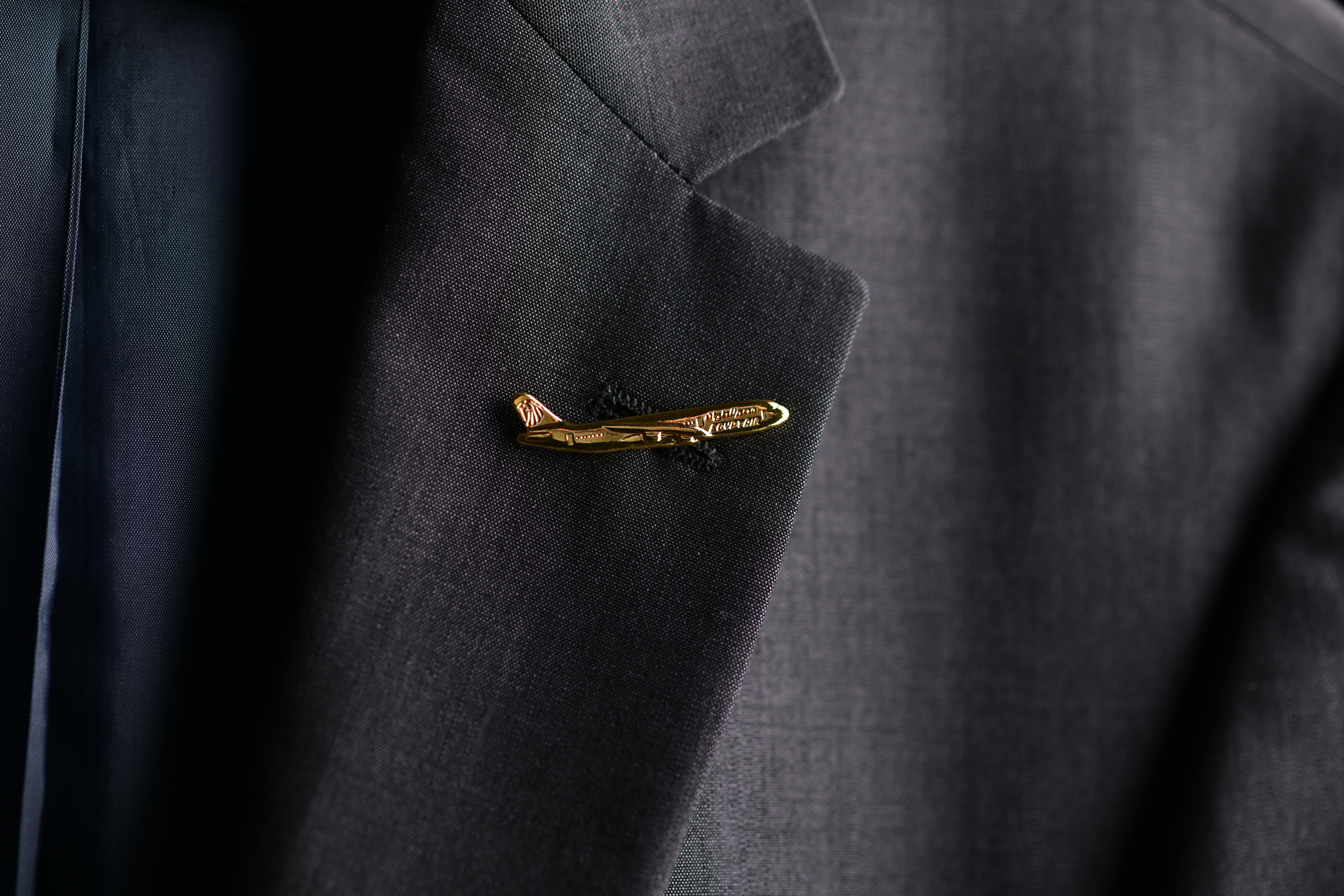 EgyptAir Aircraft Gold Lapel Pin