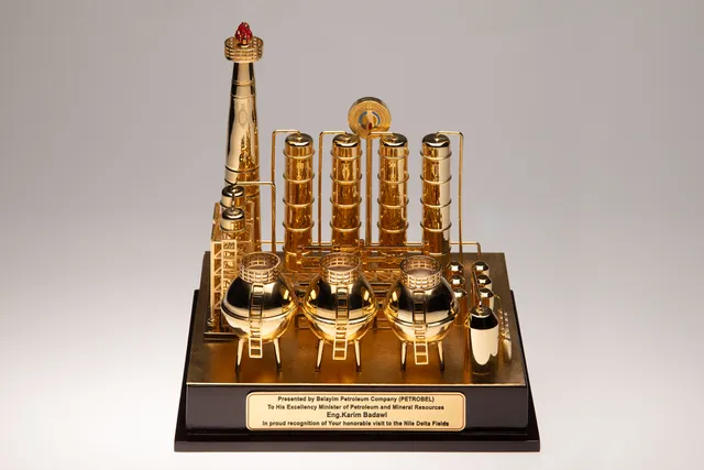 Petroleum Facility Gold Maquette