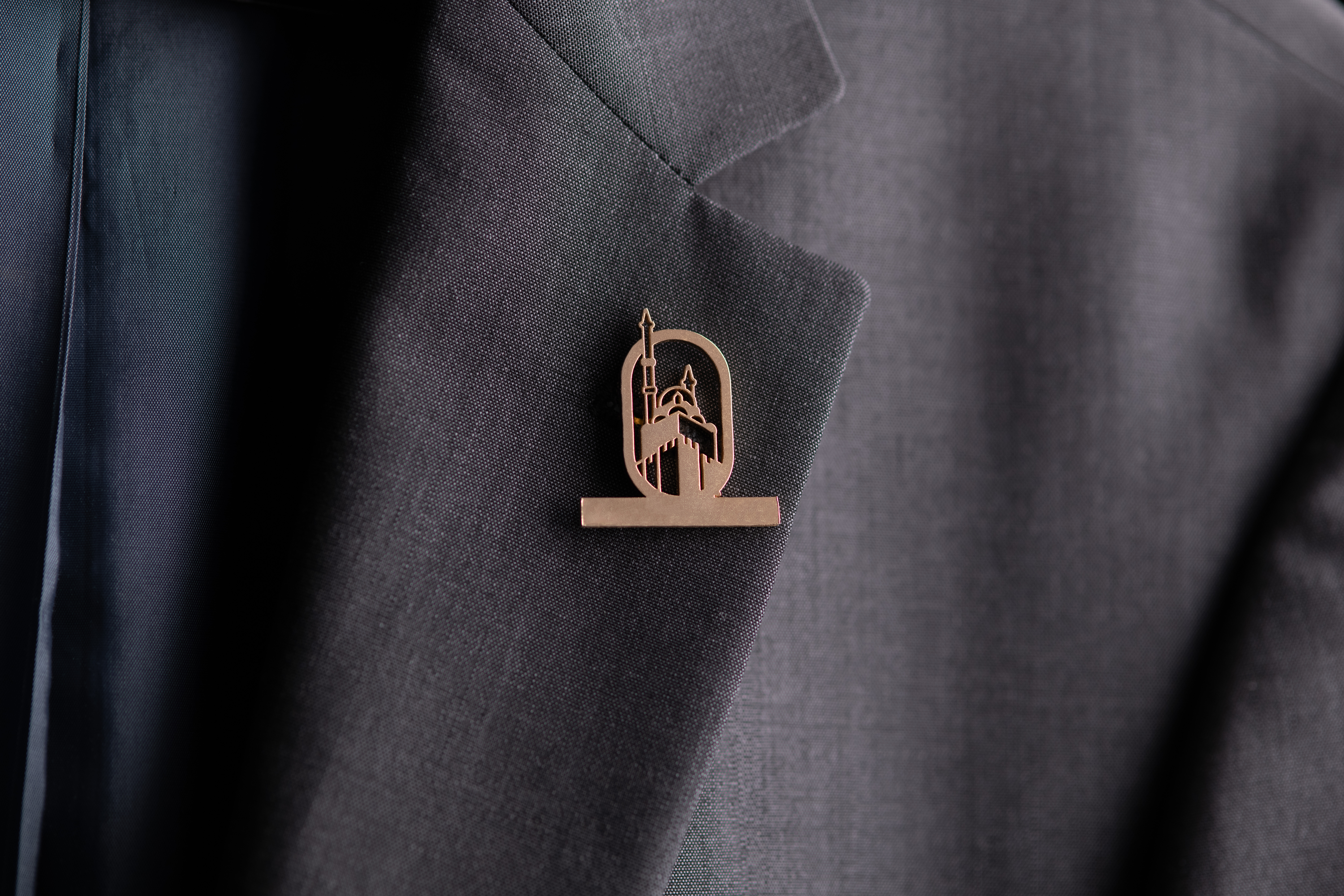 Laser-Cut Gold Lapel Pin