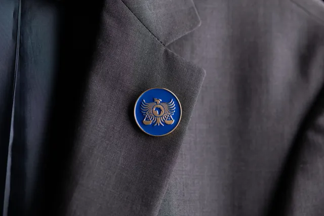 Blue Enamel Lapel Pin