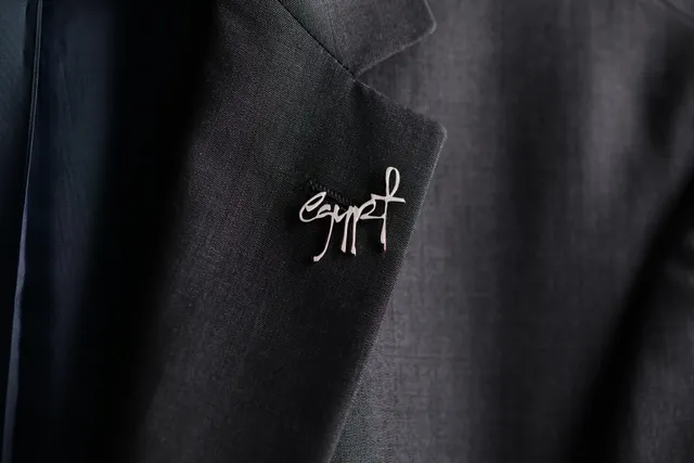 Egypt Logo Silver Lapel Pin